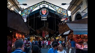 La Boqueria marketMost iconic landmarks in Barcelona [upl. by Ahsetel]