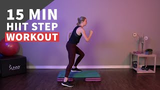 15 Min HIIT Step Workout for Beginners [upl. by Smukler301]