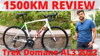 Trek Domane AL 3 Disc Review 20222023  Thoughts after 1500KM  Best First Road Bike [upl. by Rives]