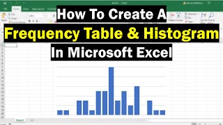 How To Create A Frequency Table amp Histogram In Excel [upl. by Yrrehc294]