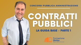 Concorsi Pubblica Amministrazione  Contratti Pubblici  La Guida base Parte 1 [upl. by Adnohsar]