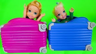 Elsa and Anna toddlers buy suitcases to go on holidays [upl. by Orabelle499]