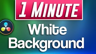 How to Add White Background Tutorial  Davinci Resolve [upl. by Drusus994]