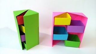 Cajones secretos origami Facil de hacer  secret origami drawers [upl. by Tallia]