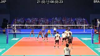 Volleyball  Japan  Brazil Amazing FULL Match [upl. by Rosane]