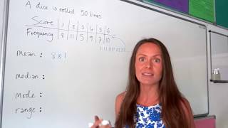 The Maths Prof Frequency Tables Mean Median Mode amp Range [upl. by Carine]