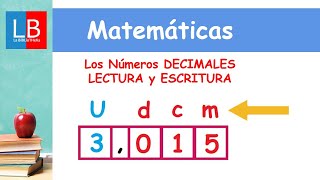 Los Números DECIMALES LECTURA y ESCRITURA ✔👩‍🏫 PRIMARIA [upl. by Lanti151]