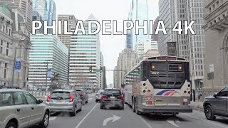 Philadelphia 4K  Driving Downtown  USA [upl. by Arbed]