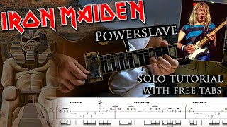 Iron Maiden  Powerslave Dave Murrays solo lesson with tablatures and backing tracks [upl. by Inafets]