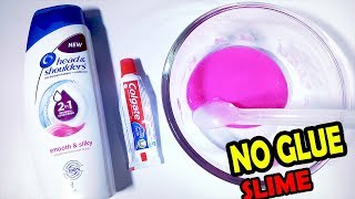 No GLUE  2018 How to make Shampoo and Toothpaste Slime [upl. by Leanor]