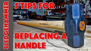 How To Replace A Sledgehammer Or Maul Handle 5 Tips [upl. by Vinni]