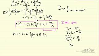 How To Calculate Entropy Changes Ideal Gases [upl. by Ricardo]