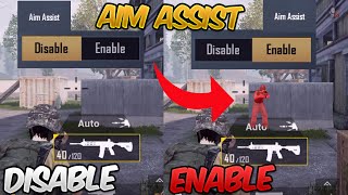 What is AIM ASSIST IN PUBG MOBILE How it works explained Disable or Enable [upl. by Hynes]