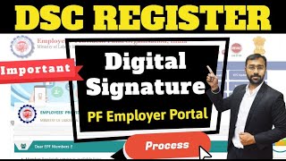 🔴How to register DSC digital signature on EPF employer portal and Approve KYC HINDI [upl. by Perla]