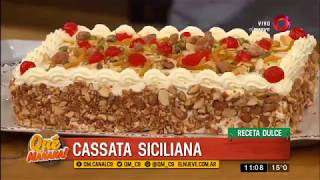 Receta dulce cassata siciliana [upl. by Yecnay]