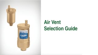 Automatic Air Vent Selection Guide [upl. by Penelope]