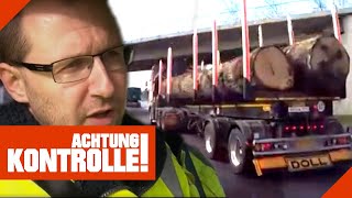 Vollbeladener HolzLKW auf der Autobahn Ist er überladen  Achtung Kontrolle  Kabel Eins [upl. by Llevron]