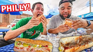 The Ultimate PHILADELPHIA FOOD TOUR Hoagies Cheese Steak  Best Local Philly Food [upl. by Delmore]