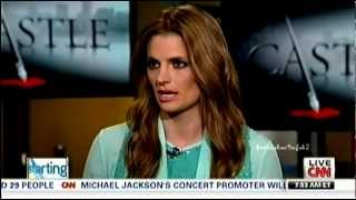 Stana Katic CNN Interview  Smooching amp Working Together April 1 2013 [upl. by Jeanelle]