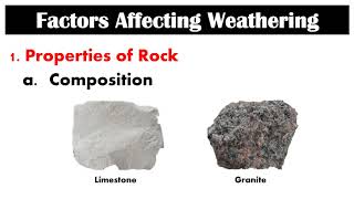 Factors Affecting Weathering  Second Quarter  Lesson 1  Earth Science [upl. by Alarice]