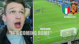 PENALTY SHOOTOUT DRAMA at ITALY vs SPAIN  EURO 2020 [upl. by Locklin]