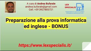 PREPARAZIONE PROVA INGLESE ED INFORMATICA CONCORSI PUBBLICI [upl. by Gorman997]