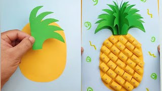 DIY Paper Pineapple Making [upl. by Ahseina]