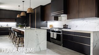 House Tour Luxe Dark amp Modern Kitchen [upl. by Nylsirhc897]