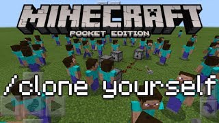 Minecraft PE  How To Clone Yourself [upl. by Ahsyen]