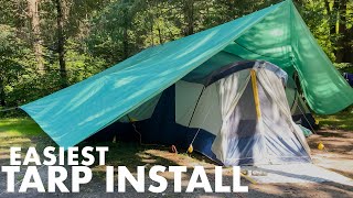 Easy Camping Tarp Install [upl. by Dammahum]