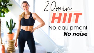 20 MIN HOME HIIT WORKOUT  No equipment no noise no impact [upl. by Elok822]