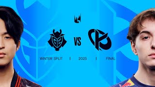 G2 vs KC  2025 LEC Winter Split Playoffs  Split Final [upl. by Aibun]