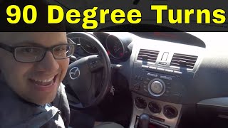 90 Degree TurnsBeginner Driving Lesson [upl. by Narba]