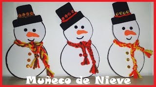 Cómo hacer un Muñeco de Nieve  Foam Snowman DIY Christmas Ornament Simple y Creativo [upl. by Nesnah]