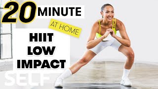 20Minute Low Impact Full Body HIIT Workout  Sweat with SELF [upl. by Bussy317]