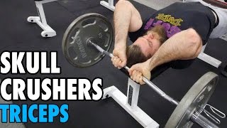 Skull Crushers  Triceps  HowTo Exercise Tutorial [upl. by Stoecker859]