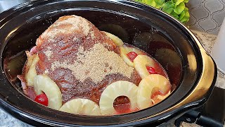 Pineapple Ham Recipe  EASY Slow Cooker Ham Recipe  Simply Mama Cooks [upl. by My52]