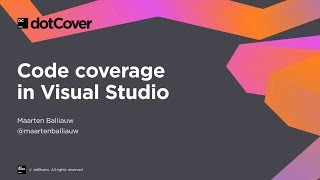 dotCover for code coverage in Visual Studio [upl. by Ahsinik204]