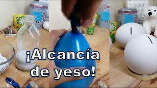 CÓMO HACER ALCANCÍA DE YESO FÁCIL  DIY [upl. by Acacia]