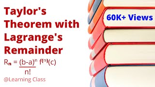 Taylors Theorem with Lagranges form of remainder Proof  Advanced Calculus [upl. by Okiram]