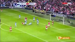 Arsenal Vs Manchester City 1 1 All Goals And Highlights EPL 23 9 2012 [upl. by Comptom]