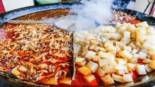 Chinese Street Food Tour in Wuhan China  Street Food in China BEST Noodles [upl. by Enitsirk]