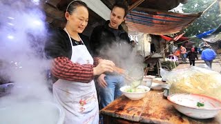 Chinese Street Food Tour in Chongqing China  BEST Alleyway Food in China [upl. by Lattie]