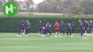 Arsenal v Sporting  Laurent Koscielny trains as Arsenal prepare for Sporting clash in UEL [upl. by Francine646]