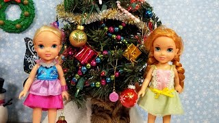 CHRISTMAS celebration  Elsa amp Anna toddlers  gifts  Santa wish list  tree decorating  singing [upl. by Haikan]