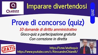 Esercitazione per la preparazione ai concorsi 10 domande di diritto amministrativo 352021 [upl. by Niak573]