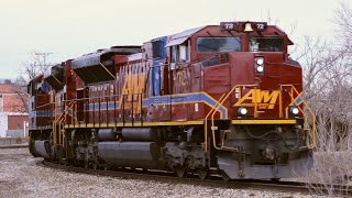 HD Big Engines On A Little Railroad Arkansas amp Missouri SD70ACes [upl. by Crandall]