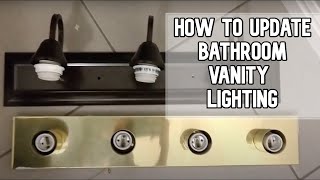 How to replace and upgrade bathroom vanity lighting DIY video bathroomrenovation lighting vanity [upl. by Ellimac72]