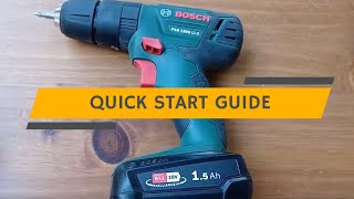 How To Use Bosch PSB 1800 Battery ScrewdriverDrill  Quick Start Guide [upl. by Loats]