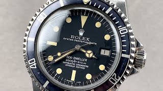 Vintage Rolex Sea Dweller 1665 White Sea Dweller  Rail Dial Rolex Watch Review [upl. by Swee]